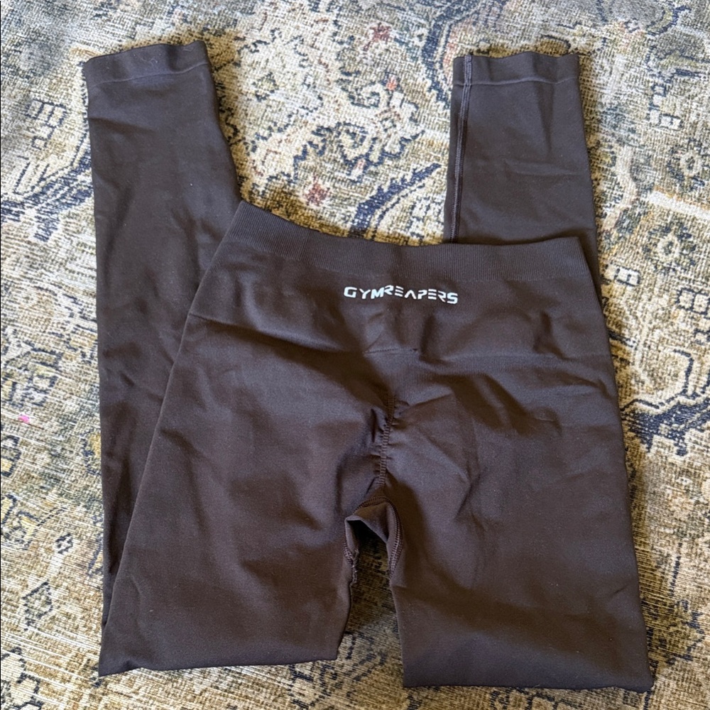 Gymreapers Brown Leggings Size Medium Ankle Length